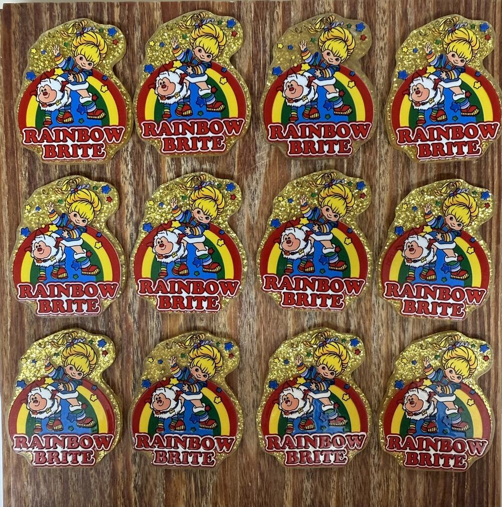 12 Pc Rainbow Brite Acrylic Flatbacks